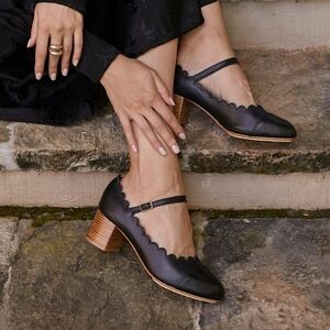 ELF Bonita Mary Jane Leather Heels